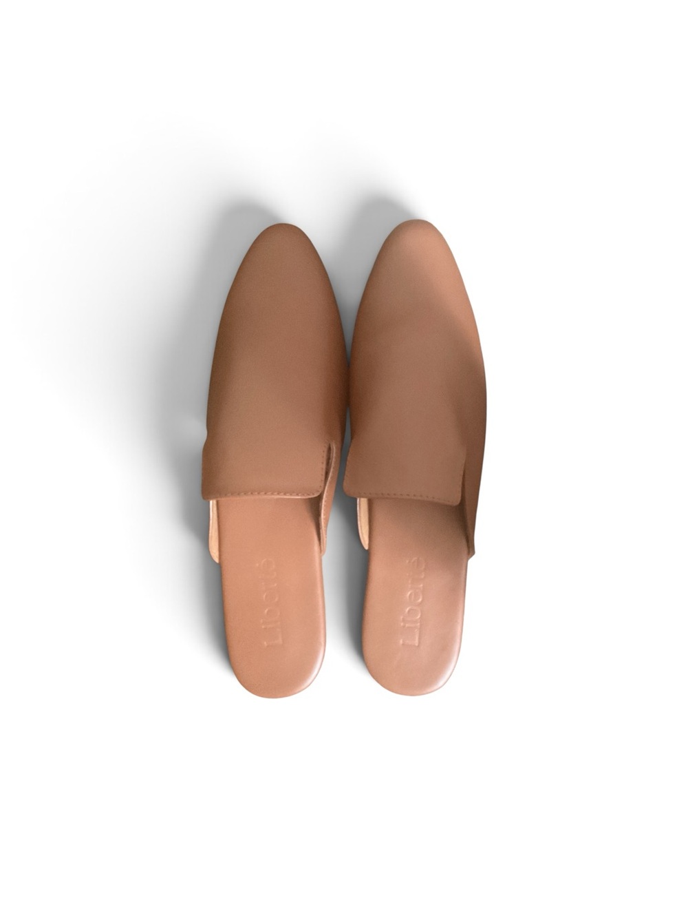 Leather Tan Slip-On Women's Mules